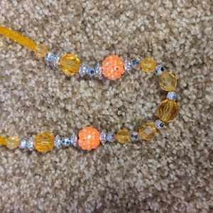 Orange beaded necklace